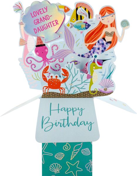 Clever Cubes 3D Pop-up card - Granddaughter Birthday