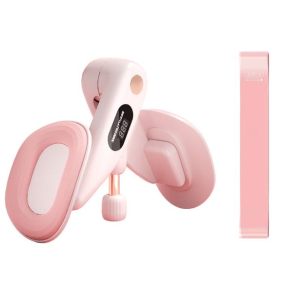 Intelligent Counting Pelvic Floor Muscle Trainer and Yoga Stretch Band,Pink