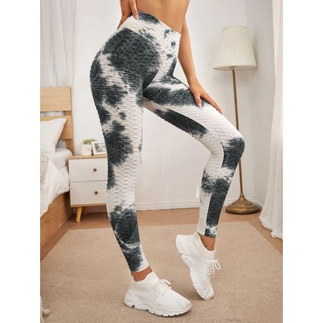 GJRFYJ Tie Dye Anti Cellulite Sport Legging Women No Camel Toe