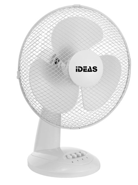Ideas 30cm Desk Fan White with 3 Speed settings - IDF-30
