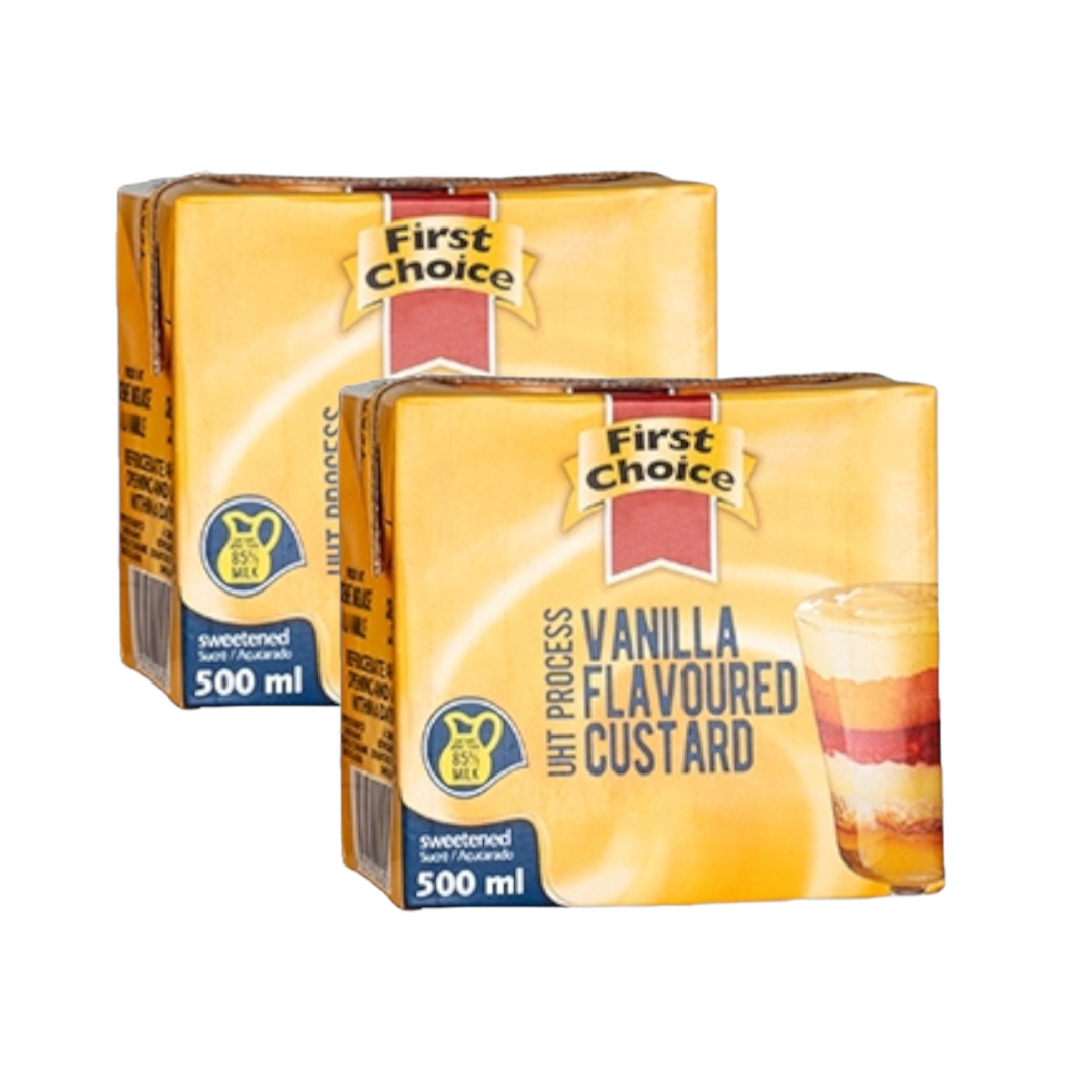 First Choice Vanilla Custard 2 x 500ml Shop Today. Get it Tomorrow