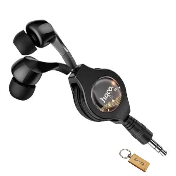 Clear Sound, Tangle-Free Wired Earphones -M68 +Smte Keyring