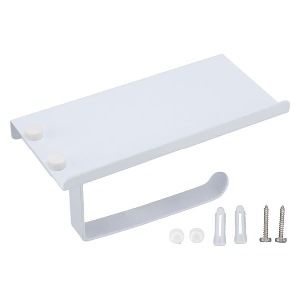 Anti-Rust Stainless Steel TP Holder with Shelf
