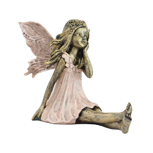 Mento Pink Sitting Fairy Ornament
