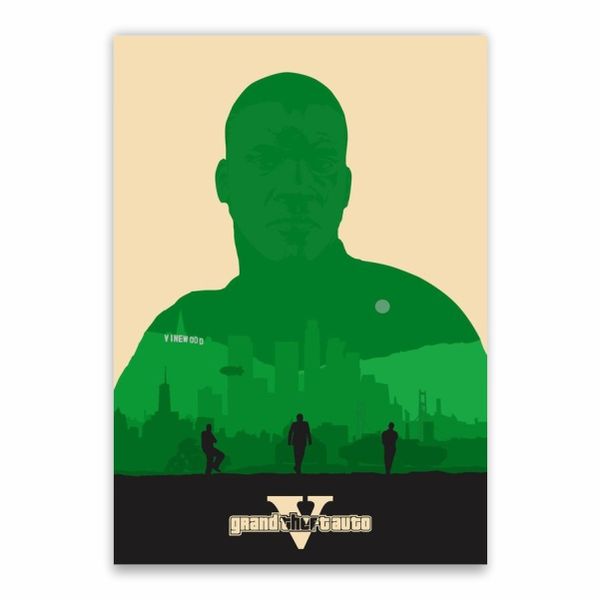 Grand Theft Auto V Green Poster - A1