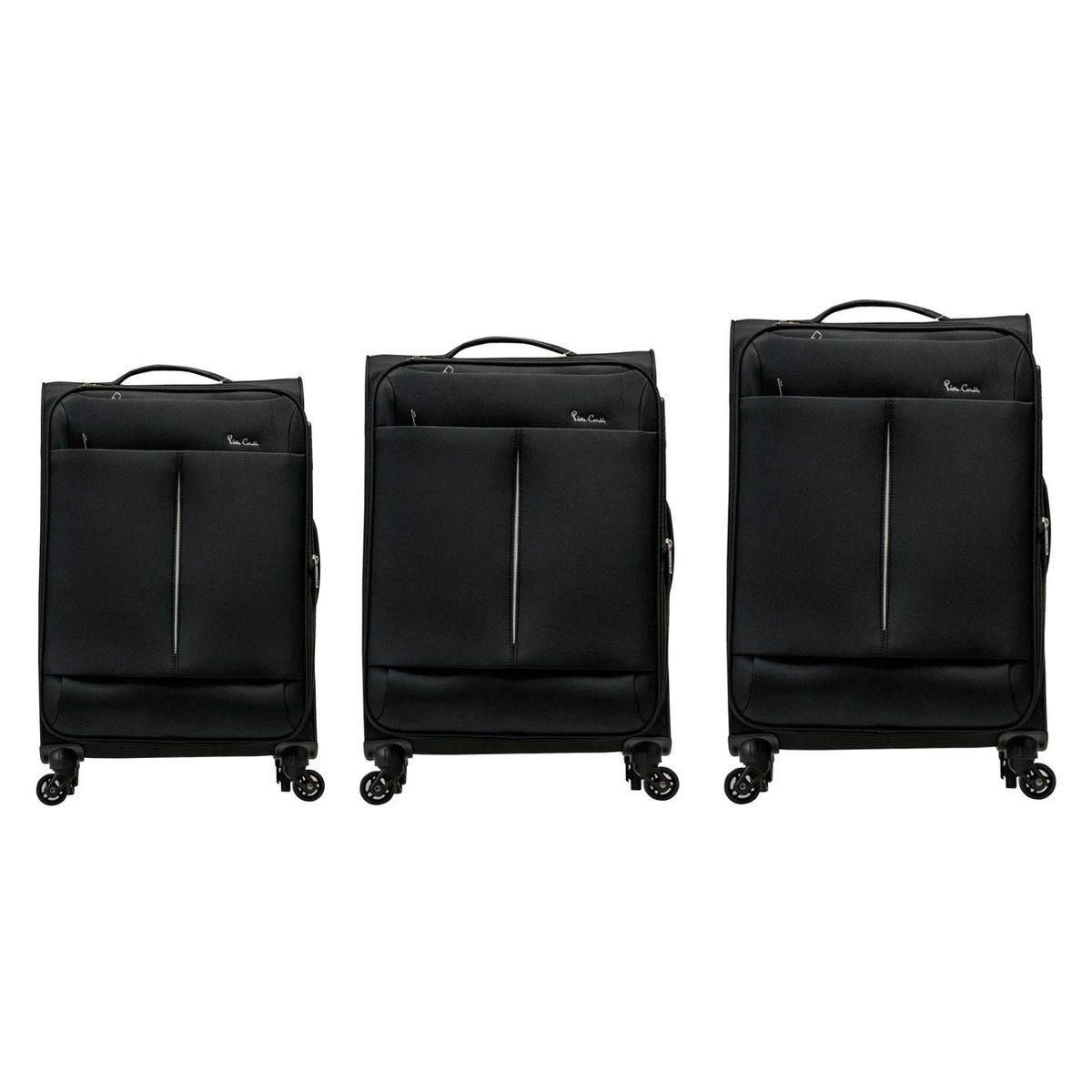 Pierre Cardin Ultralight 3 Piece Trolley Luggage Set Black Shop