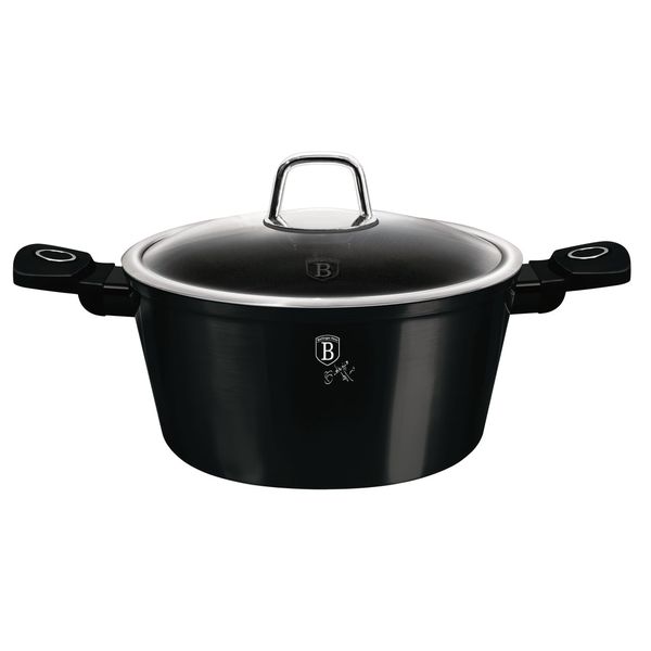 Berlinger Haus TitanPro Non-Stick Casserole with Lid - Black Vantage