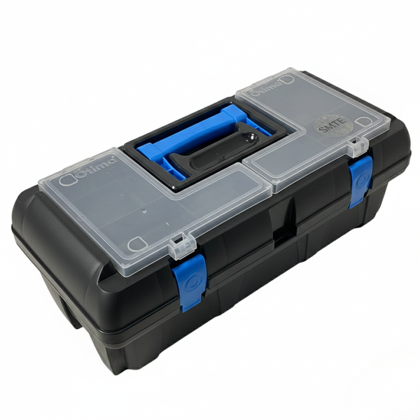 SMTE - DIY Portable Toolbox Organizer with Compartments &amp; Handle - Black