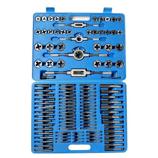 110-Piece Metric Tap and Die Set M2-M18 with Wrenches