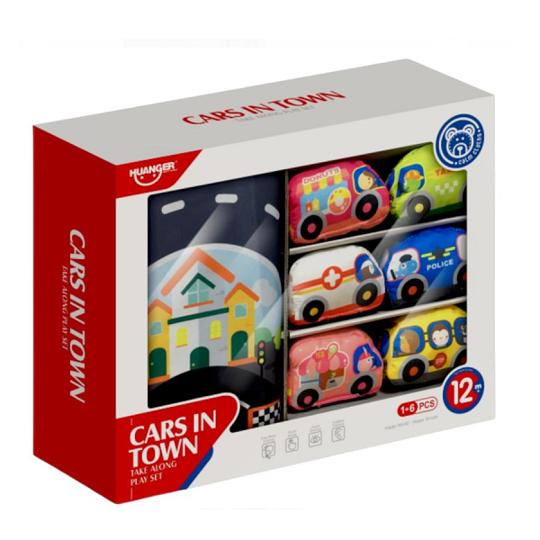 Soft Toy Cars For Babies & Play Mat Cars In Town Happy World Huanger