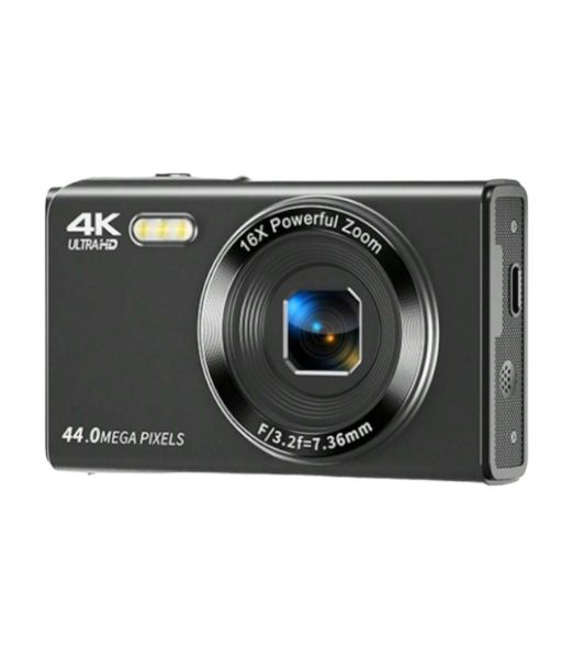 4K High Resolution Digital Camera With Multiple Shooting Modes - Black