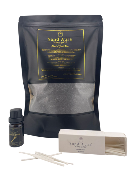Sand Aura Pearled Sand Candle Wax - Charcoal Eclipse - 2000g
