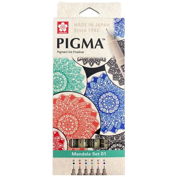 Sakura Pigma Colour Pens 01 Mandala Set of 6