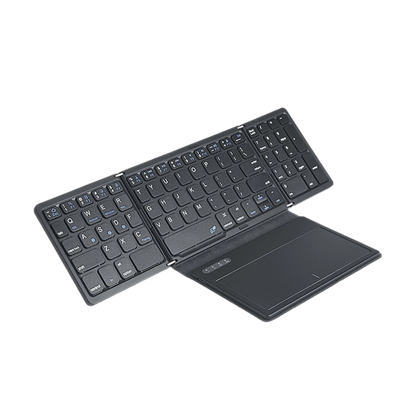 Foldable Bluetooth Keyboard, Portable with Large Touchpad,