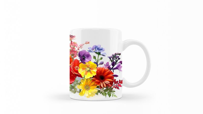 Designer Art Coffee Mug - 515-Watercolor-Floral