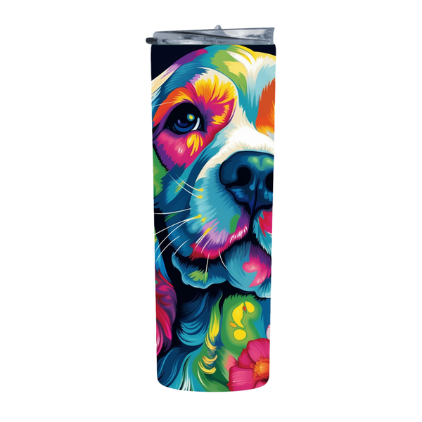 Floral Close Up Cocker Spaniel 20 Oz Straight Skinny Tumbler 002