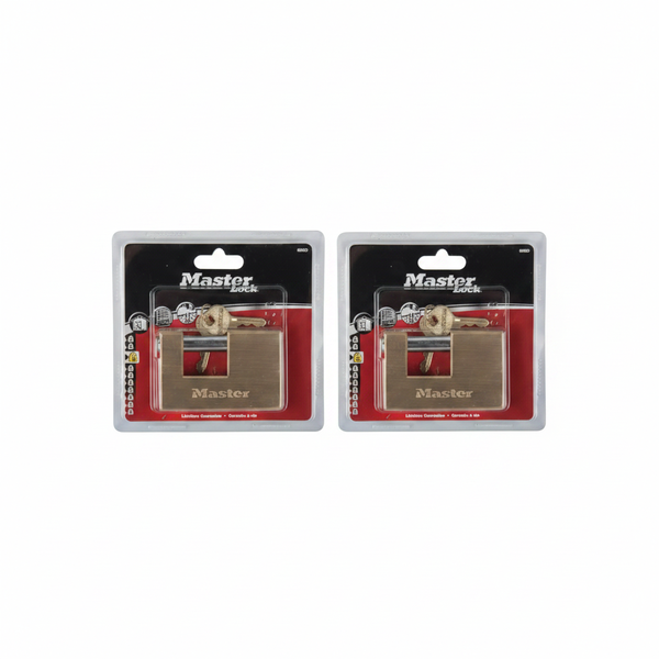 Mackie 85mm Brass Padlock for Maximum Security and Durability - 2 Pack