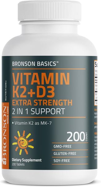 Bronson Basics Vitamin D3 10,000 IU with K2 120mcg - 200 Servings