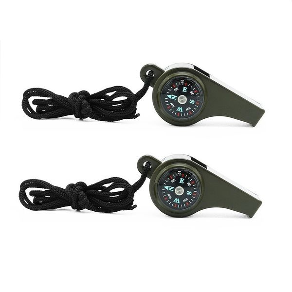3-in-1 Emergency Survival Whistle with Compass and Thermometer