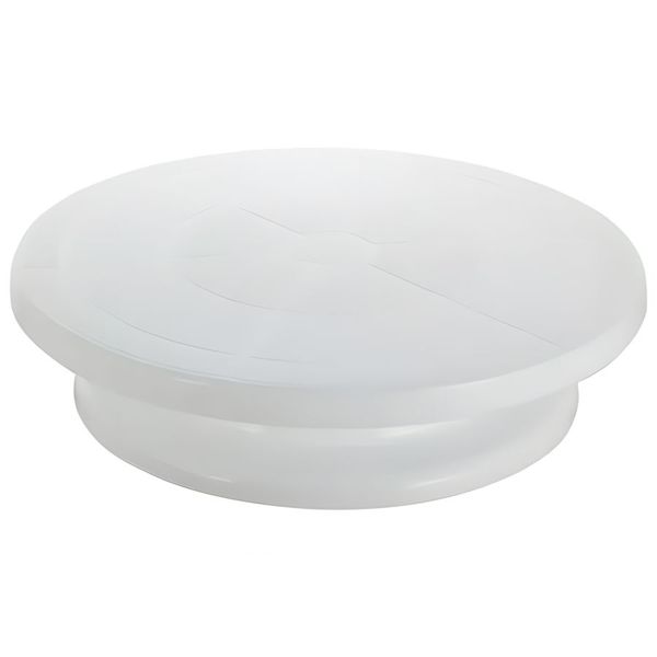 Quality Decorative Rotating White Plastic Cake Stand