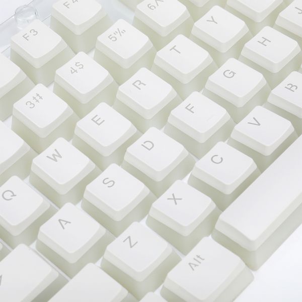 Redragon SCARAB Semi-Transparent Mechanical Keycaps - White - Pink