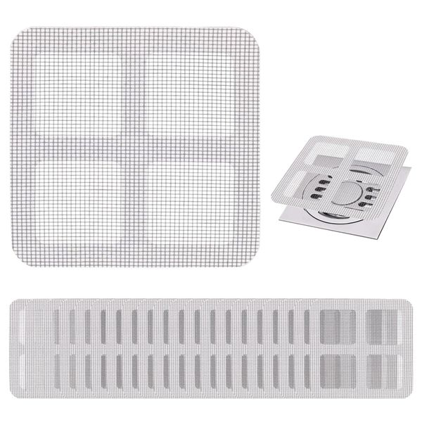 Shower Drain Hair Catchers 10cm Square Bath Tub Drain Strainers - 100 Piece