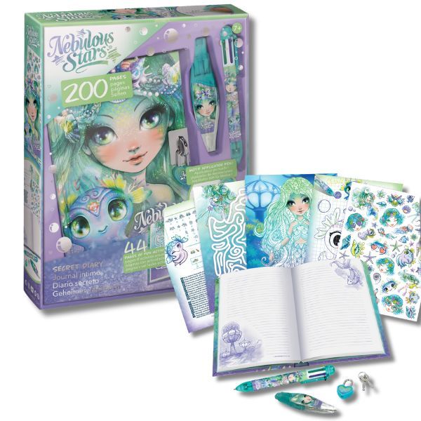 Nebulous Stars Marinia's Secret Diary Activity Book &amp; 6 Color Ballpoint Pen