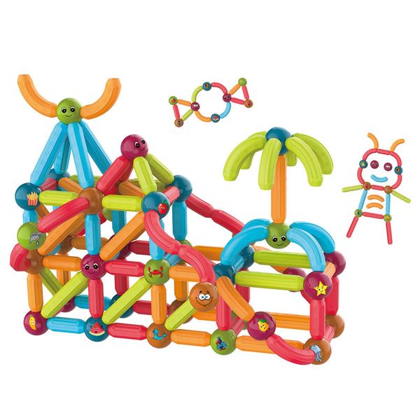 128 Pieces magnetic building sticks and Balls, Kids Educational Toy (B4847)