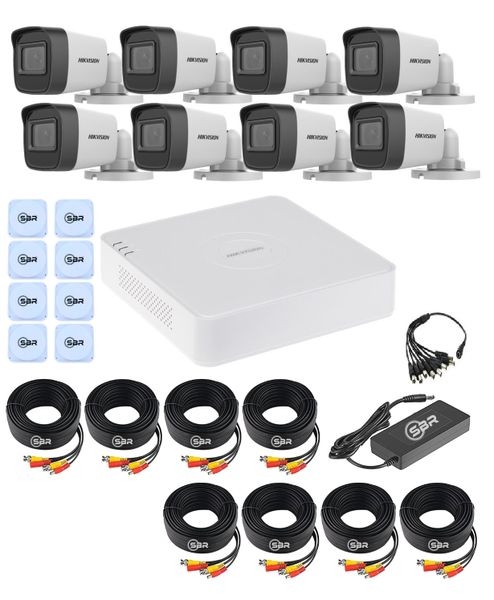 Hikvision 8 Channel Bullet DIY Camera Kit - New SBR Bundle