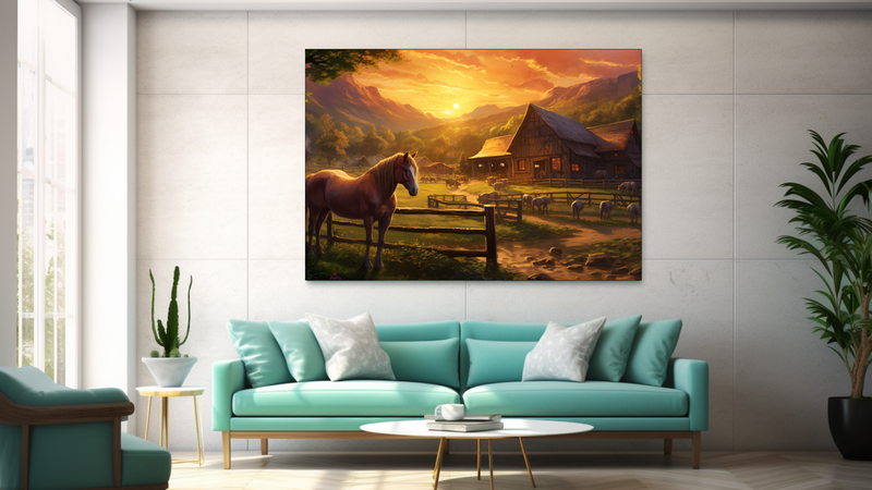 Canvas Wall Art - Ancient Equine Abstract - JT0060