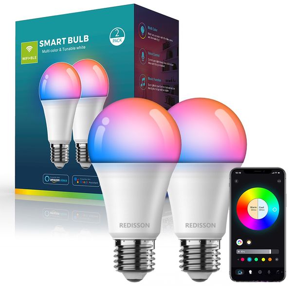 Redisson Smart Light Bulbs 10W 800LM WiFi LED Bulb E27