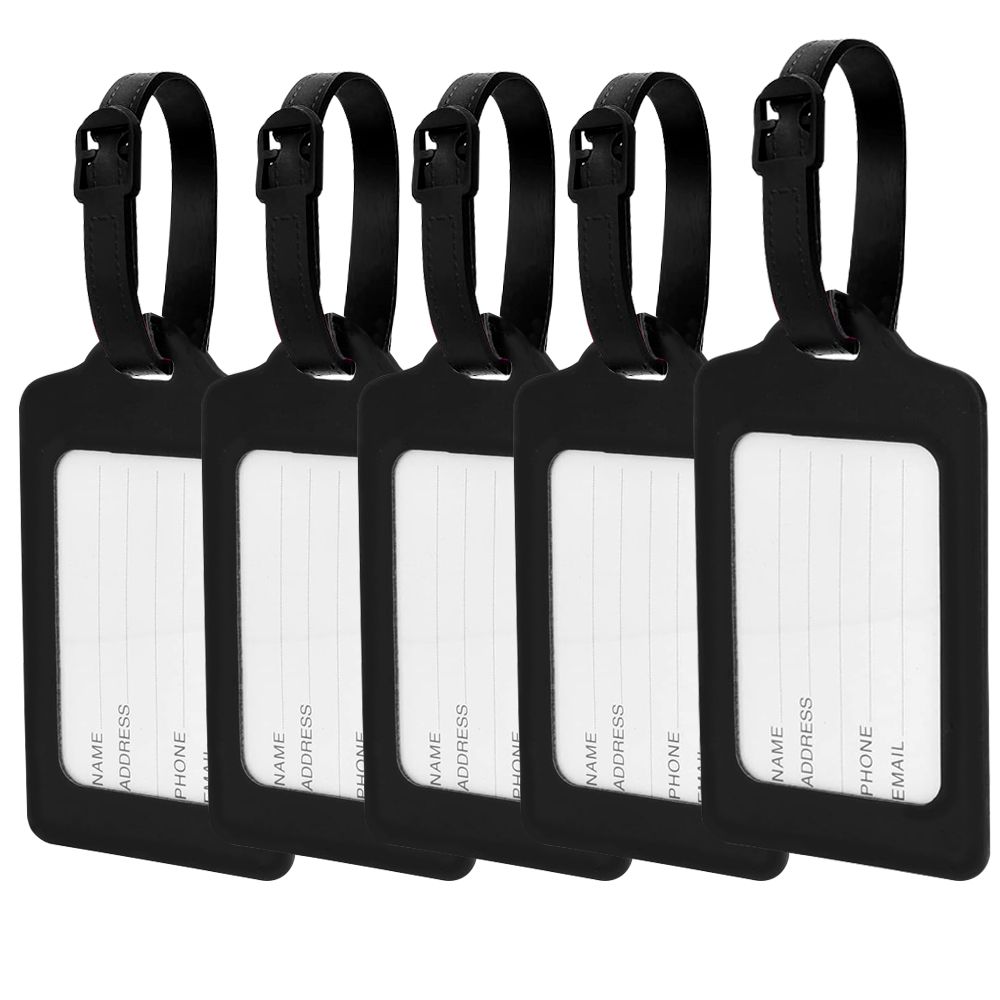 Set of 10 - Suitcase Luggage Tag Luggage Labels with Name ID Card