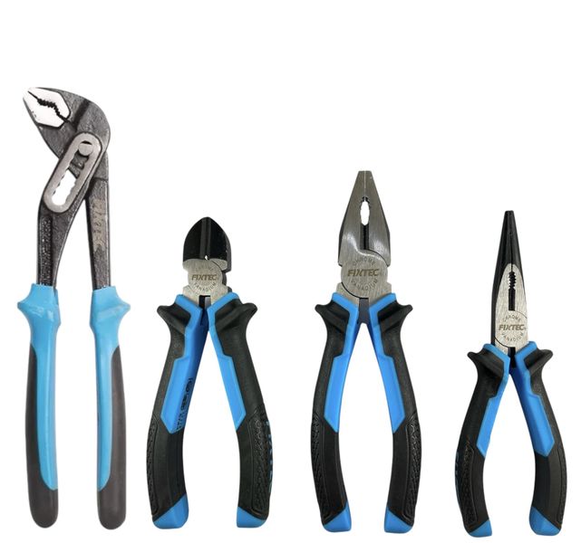 Fixtec 4 Piece Industrial Pliers Set