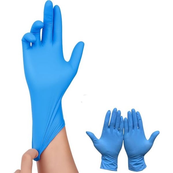 Non-Latex Disposable Gloves, Nitrile Gloves - Blue - 100 piece