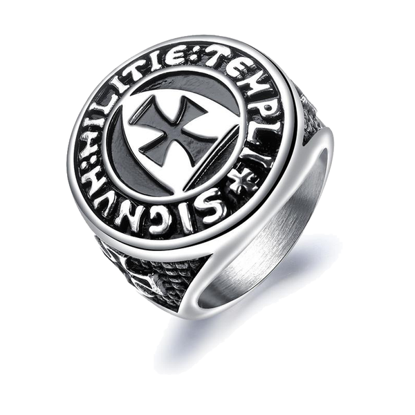Men's Roman Templi Signvm Militie Ring Size 7 (RG-M-005-7)