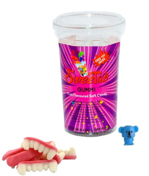 SweeTub Gummi Soft Gums and Collectors Toy Inside Pack of 6