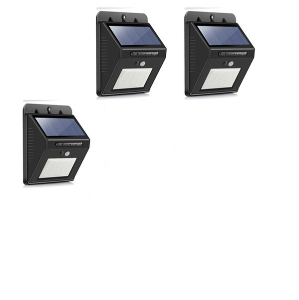 Outdoor LED Motion Sensor Solar Light- Set Of 3