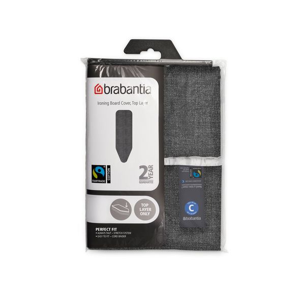 Brabantia - Ironing Board Cover C 124x45cm - Top Layer - Denim Black