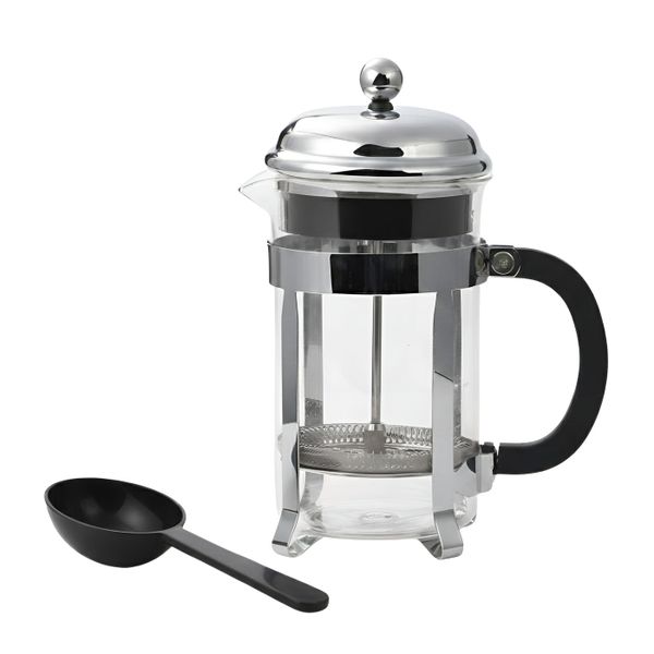 Pruchef - 1L French Press Coffee Plunger and Tea Maker - Silver