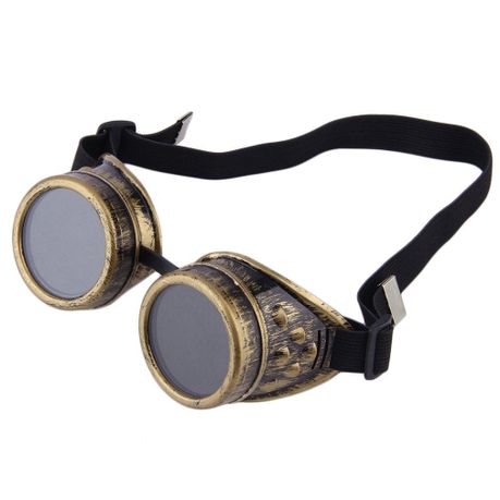 Steampunk Anthropologist Goggles w/ Magnifying Glass, Dark Lenses