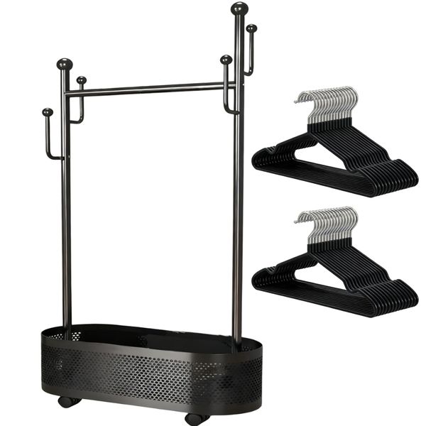 Open Storage Garment Clothes Rail 20 Hangers Included for Wardrobe Storage
