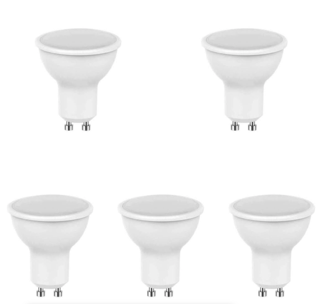 5 Pack - LED 6w Down lights GU10 Natural White