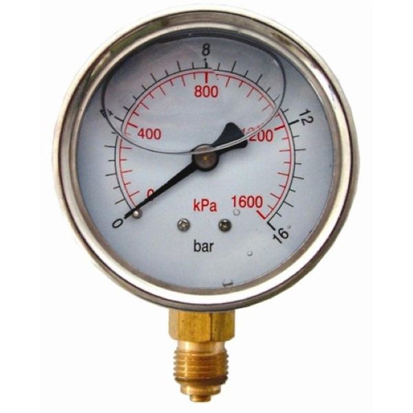 Air Craft Pressure gauge - 1/4 BSP Bottom