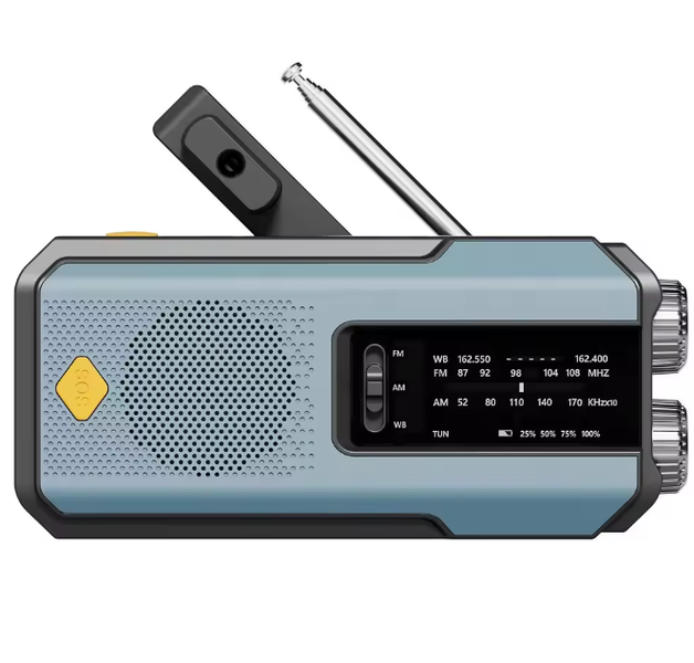 portable Multi-Functional Radio Hand-Cranked Solar USB Charging 2000mAh