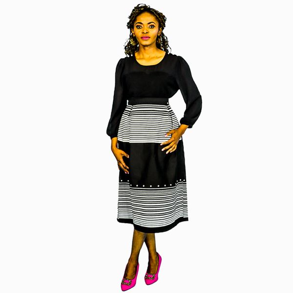 Africa Fashion House Passa Printed Xhosa Black Skirt