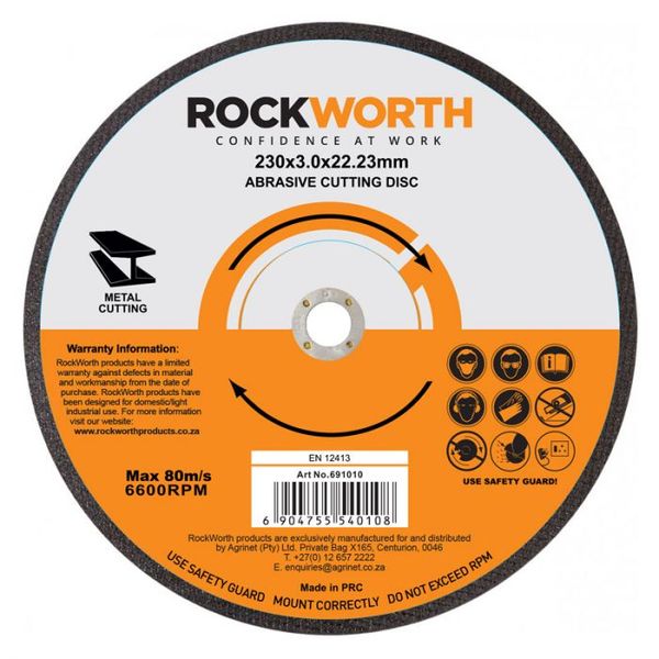 Rockworth - Cutting Disc Steel 230X3.0mm - 2 Pack
