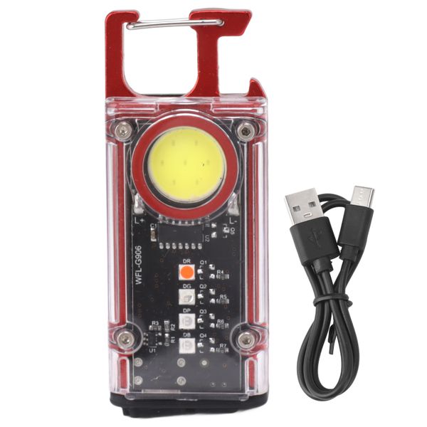 800lm COB WorkLight/Keychain/Recharge/Bottle Opener/K45 Red