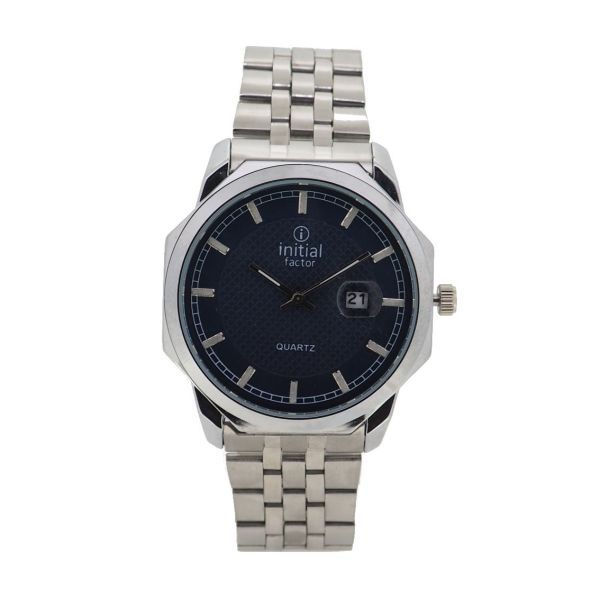 Initial Gents Metal Strap Watch With Date image