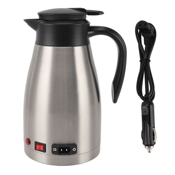 12V Car Electric Kettle - 1300ml Stainless Steel for Travel &amp; Outdoor