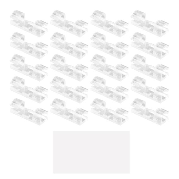 20 Pieces Transparent Cable Organizer Management Clip